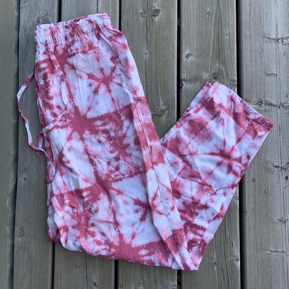 American Eagle Outfitters Dusty Rose Tie Dye Pants Size Small - Picture 7 of 8